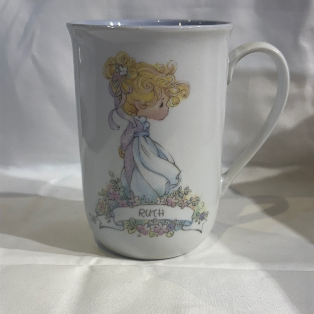 Precious Moments “Ruth” Vintage 1989 Enesco White Collectible Mug
